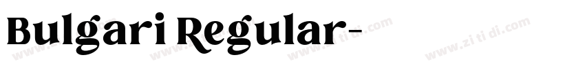 Bulgari Regular字体转换